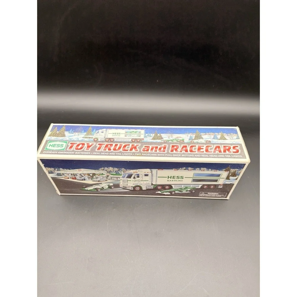 2003 Hess Gasoline Toy Truck and Race cars in Original Box